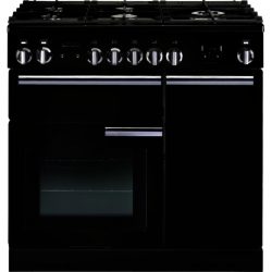 Rangemaster Professional+ 90cm  91930 Natural Gas Range Cooker in Black with FSD Hob